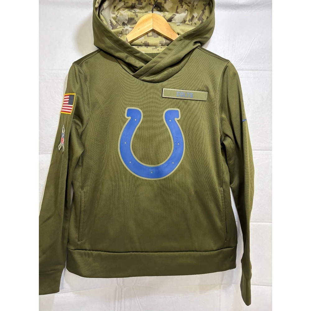 Indianapolis Colts Nike Women's Salute To Service Club NFL Pullover Hoodie Green